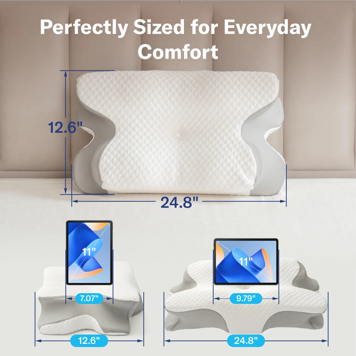 Alcedo Cervical Support Pillow – Ergonomic Neck Pillow for All Sleeping Positions