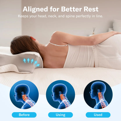 Alcedo Cervical Support Pillow – Ergonomic Neck Pillow for All Sleeping Positions