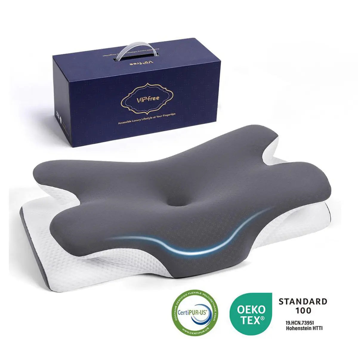 Adjustable Cooling Memory Foam Pillow – Ergonomic Neck Support Pillow for Personalized Comfort