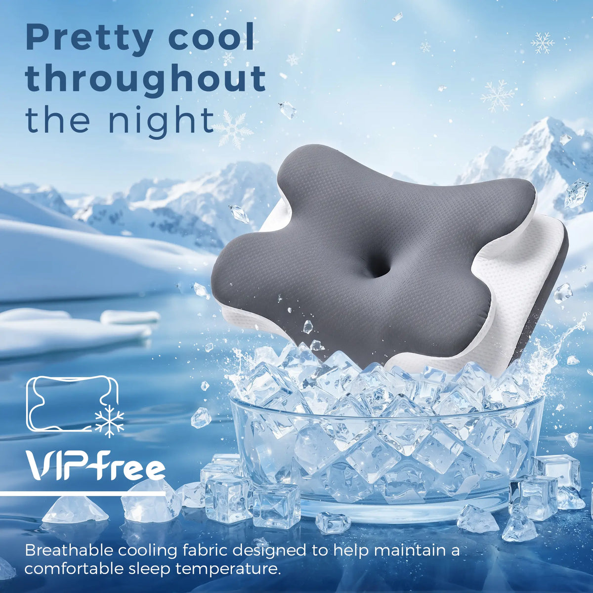 Adjustable Cooling Memory Foam Pillow – Ergonomic Neck Support Pillow for Personalized Comfort