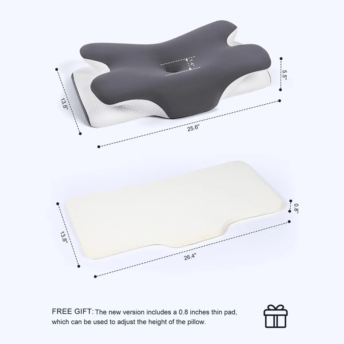 Adjustable Cooling Memory Foam Pillow – Ergonomic Neck Support Pillow for Personalized Comfort