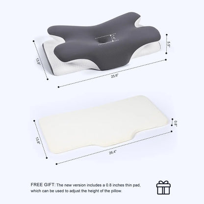Adjustable Cooling Memory Foam Pillow – Ergonomic Neck Support Pillow for Personalized Comfort