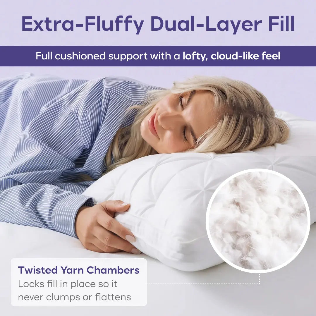 Ploof Supportive Neck Pillow – Breathable, Resilient Design for Side, Back & Stomach Sleepers