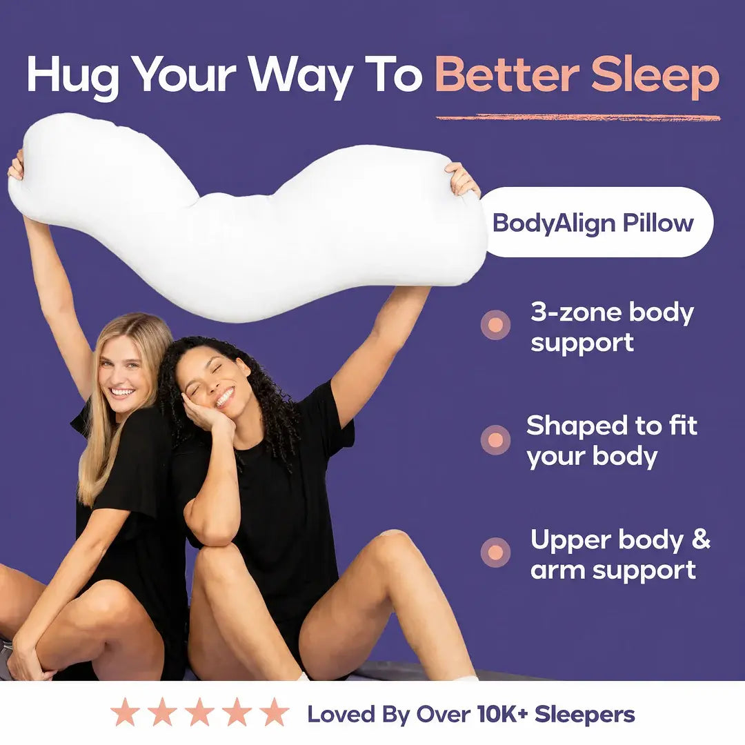 Full-body ergonomic support pillow, supporting the back, abdomen, hips and legs, a cool side-sleeping pillow.